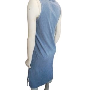 Tank Blue Shirt Dress ✌ Peace Printed Graphic NWOT